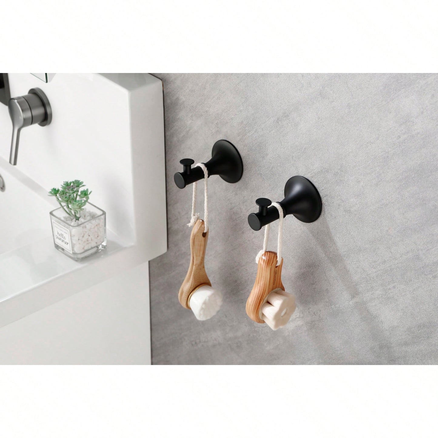 6-Piece Wall Mounted Bathroom Hardware Set with Corrosion-Resistant Finish for Towel Bars and Organization