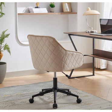 Modern Home Desk Chair With Wheels | Versatile Vanity Chair For Living Room, Bedroom, And Study Room
