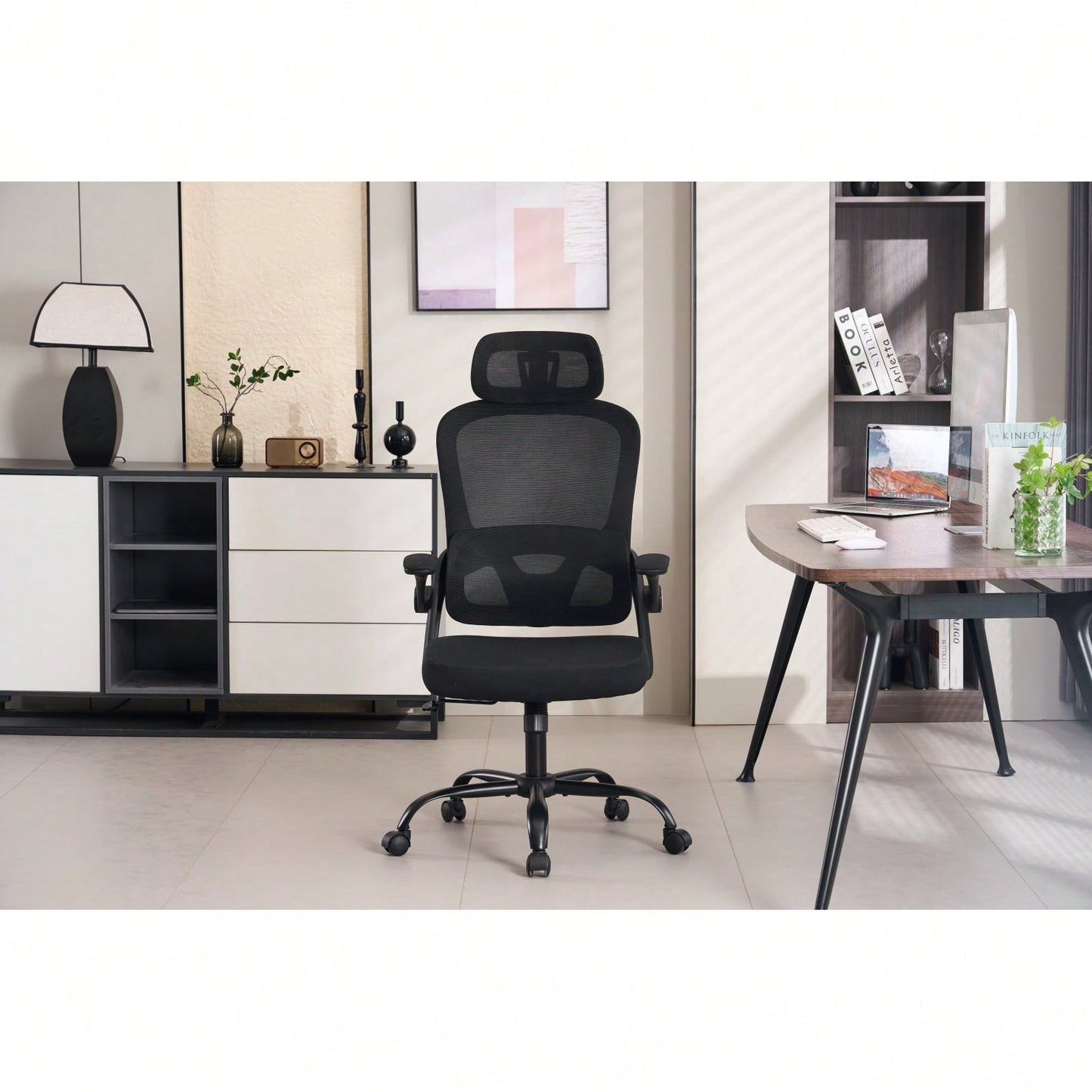 Ergonomic High Back Mesh Office Chair with Adjustable 3D Armrests and Lumbar Support