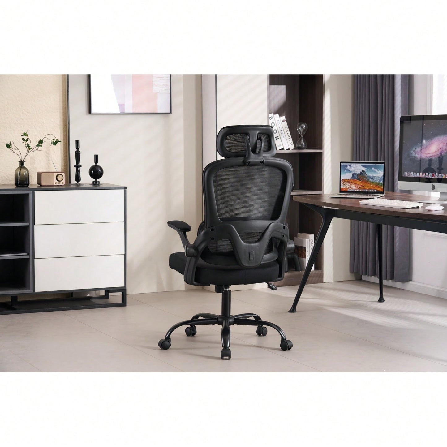 Ergonomic High Back Mesh Office Chair with Adjustable 3D Armrests and Lumbar Support