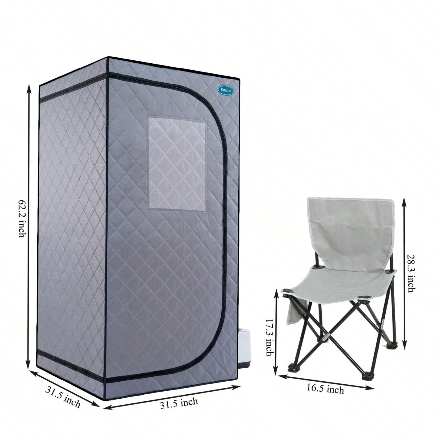 Portable Grey Mini Plus Style Steam Sauna Tent