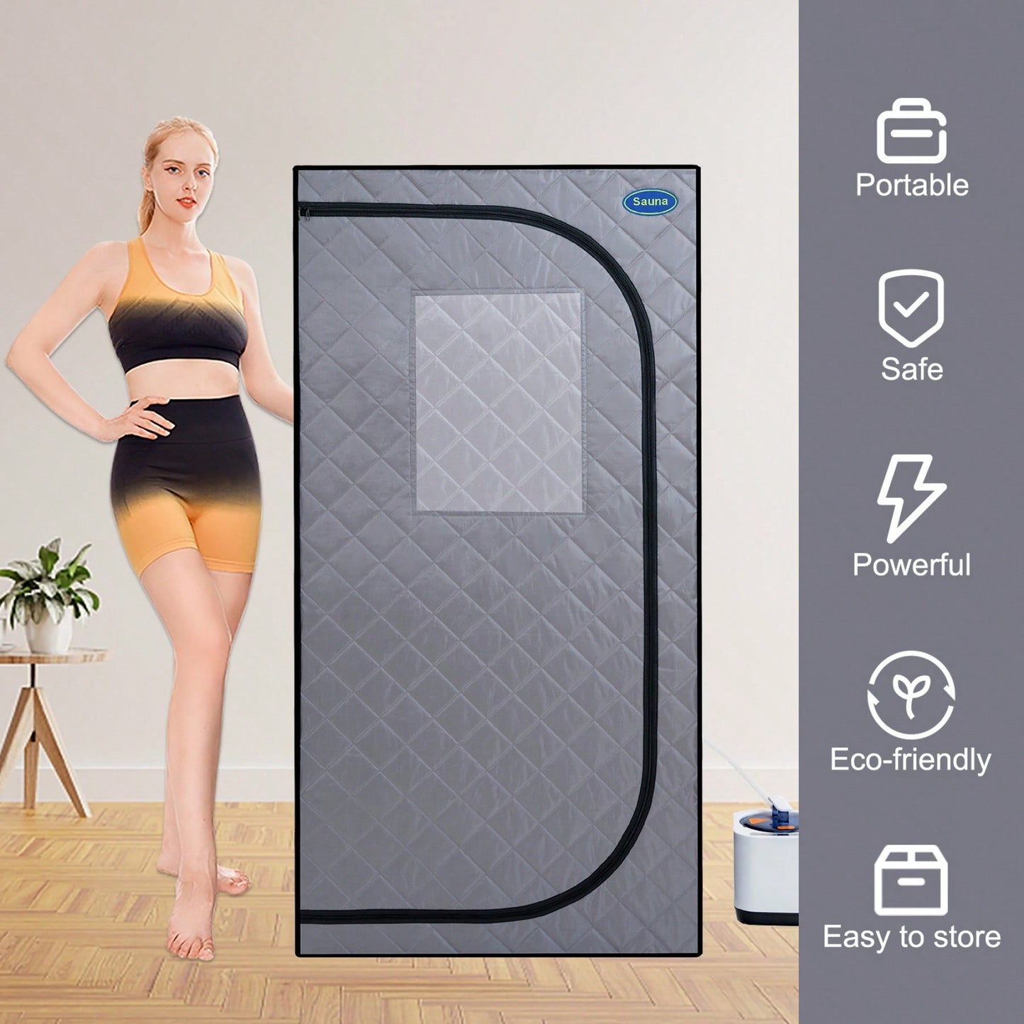 Portable Grey Mini Plus Style Steam Sauna Tent