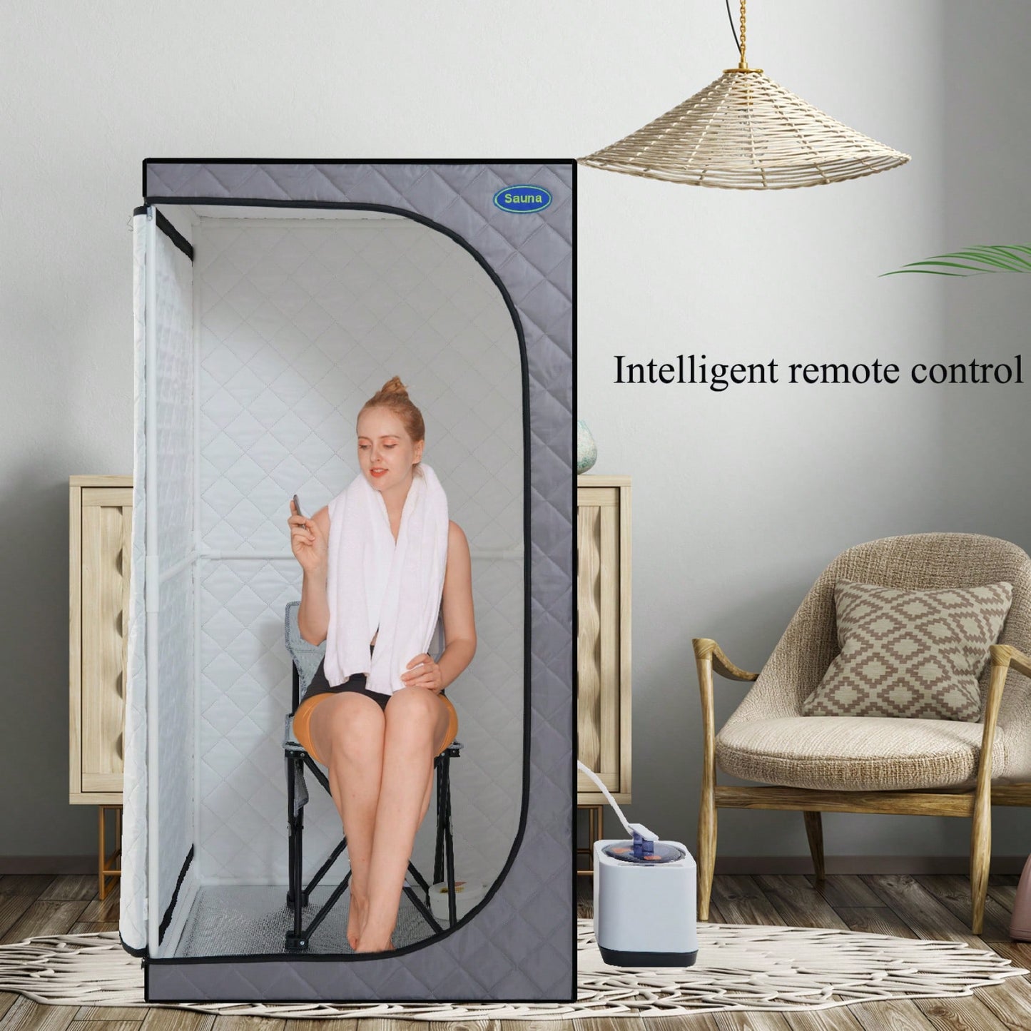 Portable Grey Mini Plus Style Steam Sauna Tent
