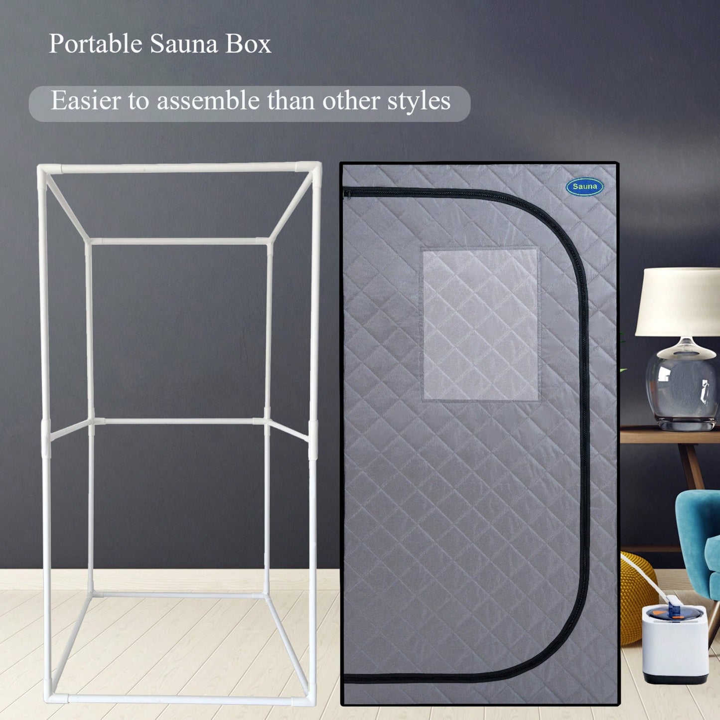 Portable Grey Mini Plus Style Steam Sauna Tent