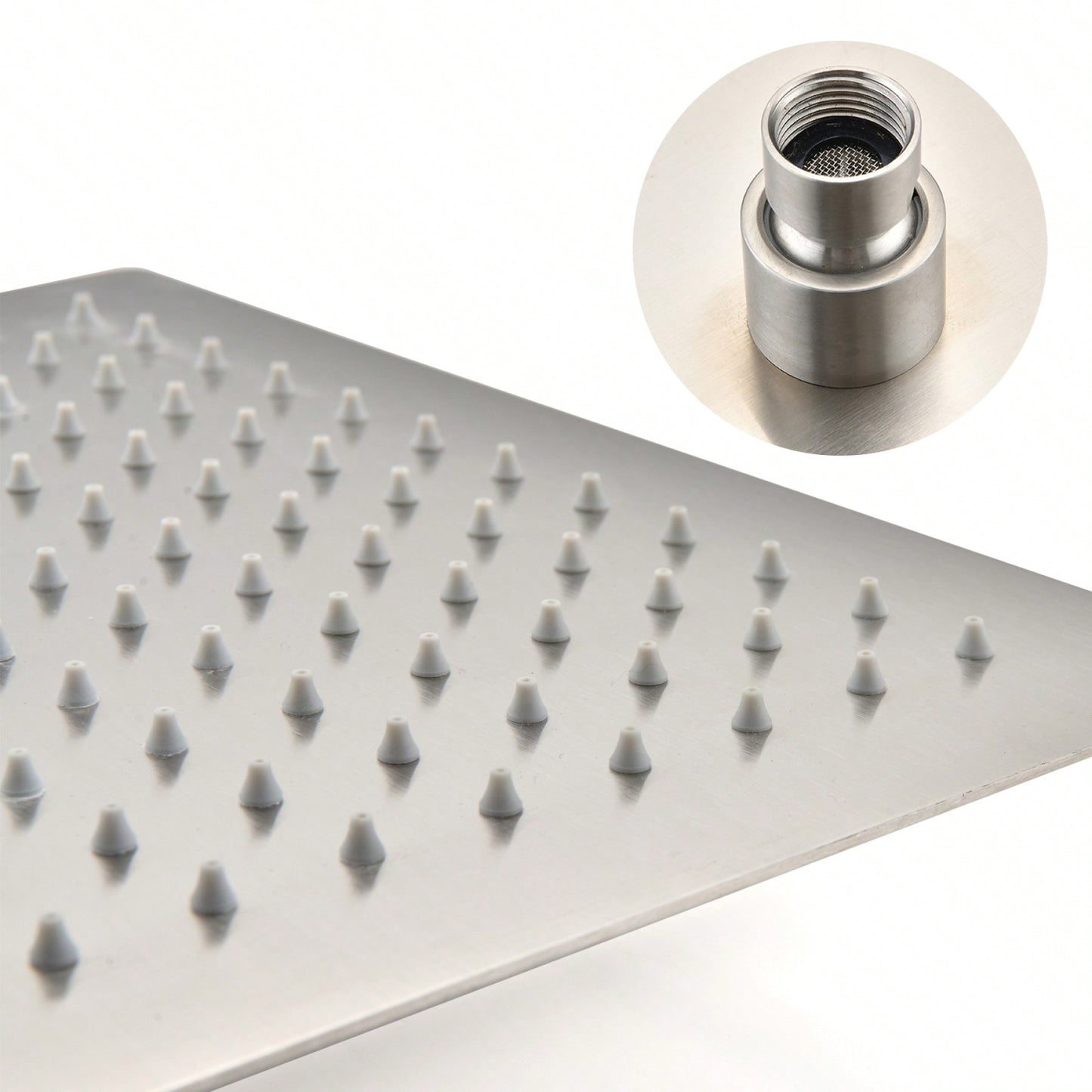 High-Pressure Rainfall Showerhead - Ultra-Thin 304 Stainless Steel With Self-Cleaning Nozzles