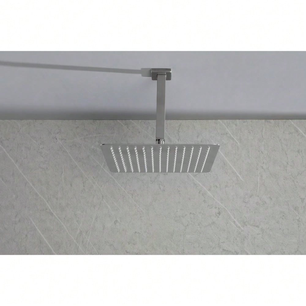 High-Pressure Rainfall Showerhead - Ultra-Thin 304 Stainless Steel With Self-Cleaning Nozzles