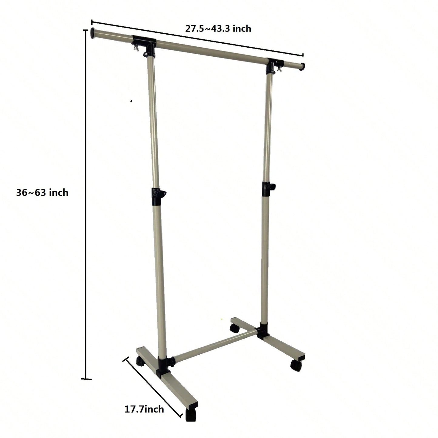 Adjustable Heavy Duty Rolling Clothes Rack with Shelves and Wheels - Holds 80 Garments Ideal for Bedroom and Laundry Room