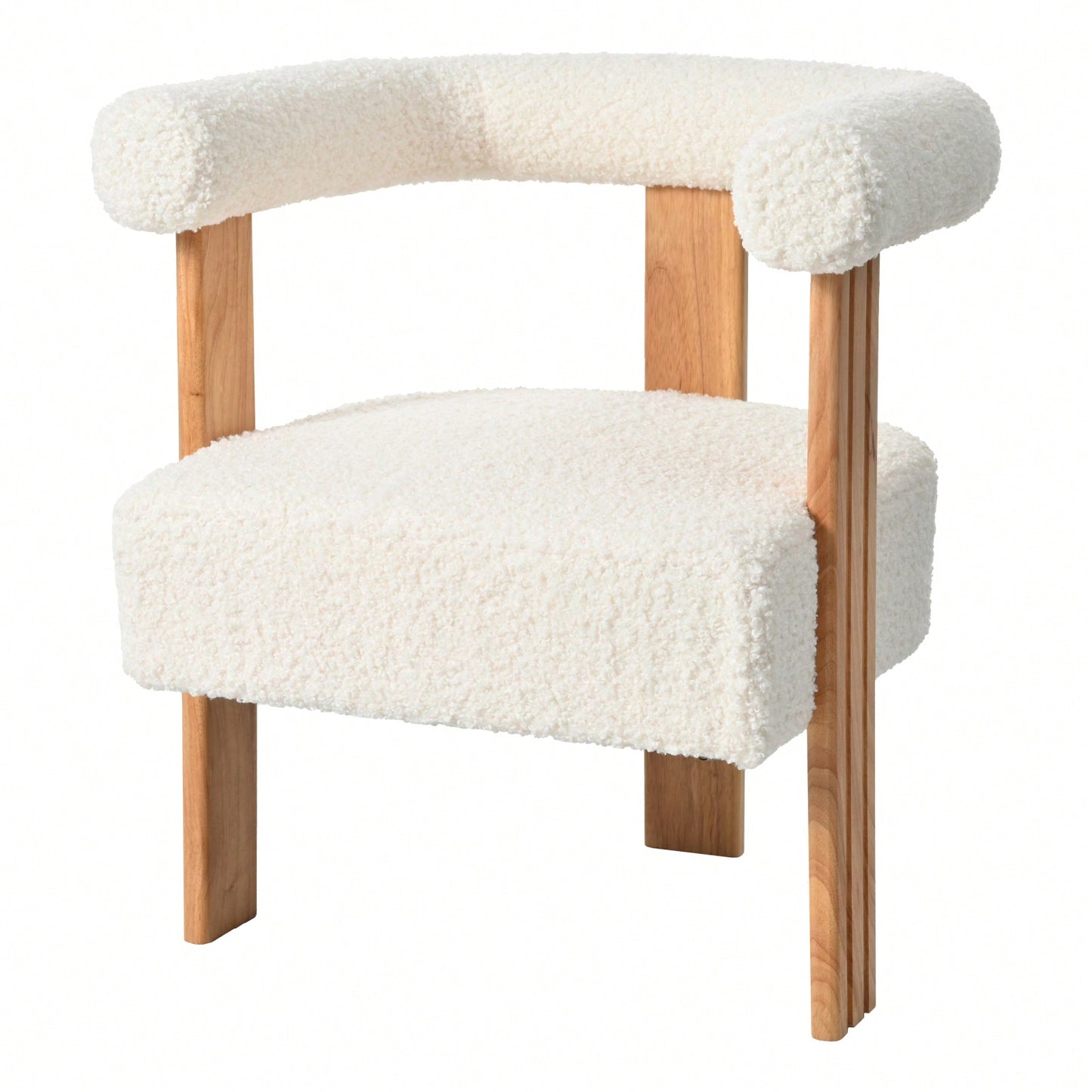 Mid-Century Modern Barrel Accent Chair