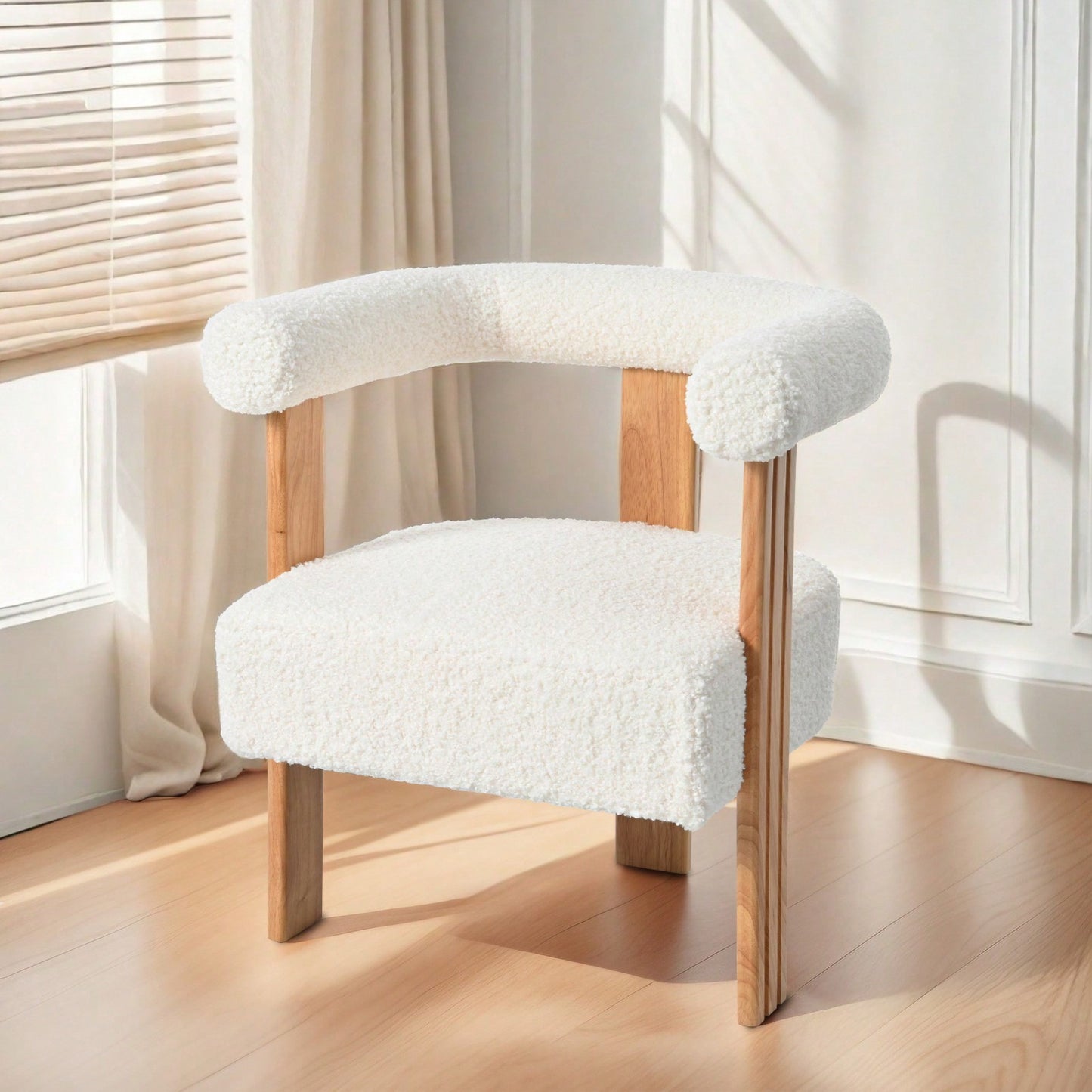 Mid-Century Modern Barrel Accent Chair