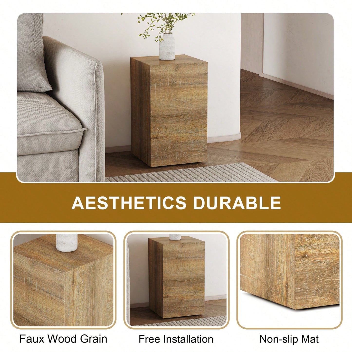 Modern MDF Coffee Table With Texture – Stylish And Easy To Assemble