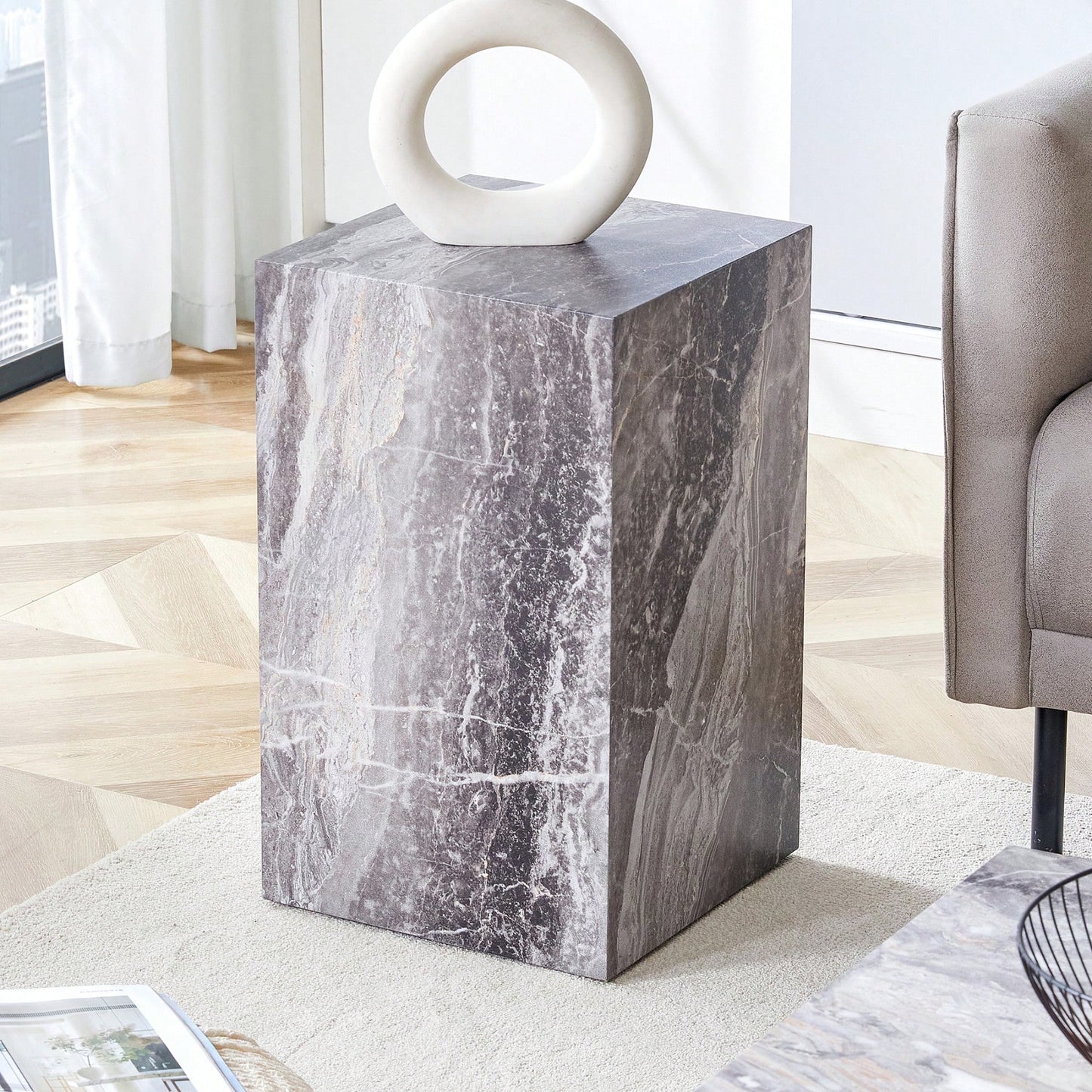 Modern MDF Coffee Table With Texture – Stylish And Easy To Assemble