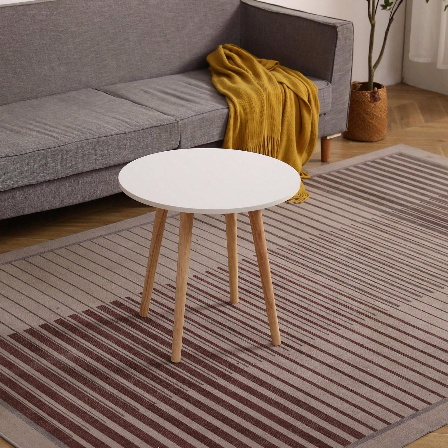 Modern Round Coffee Table – Elegant Design With High Foot And Easy Assembly