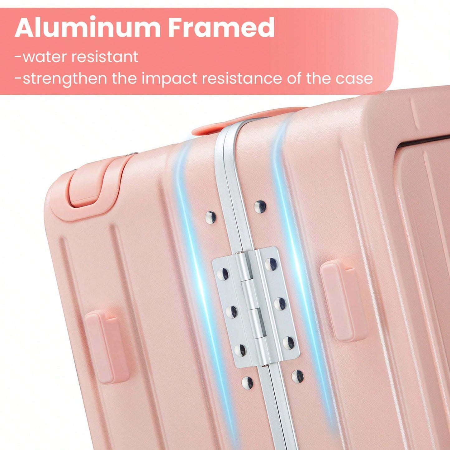 20 Inch Hard Shell Carry-On Luggage with Front Compartment TSA Lock 360° Spinner Wheels Lightweight Durable