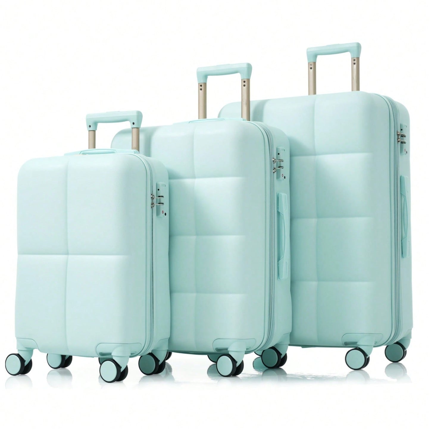 3-Piece Luggage Set with USB Port Airline Approved 20-Inch Carry-On Expandable 24 and 28-Inch Hardshell Spinner Wheels Durable ABS Material
