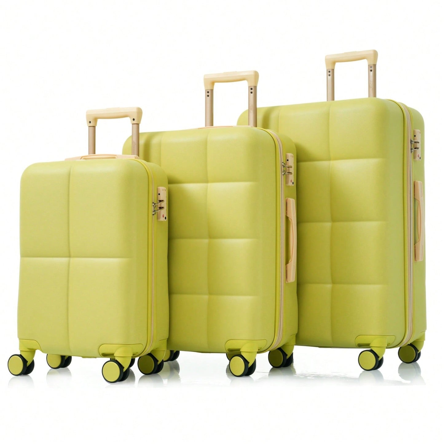 3-Piece Luggage Set with USB Port Airline Approved 20-Inch Carry-On Expandable 24 and 28-Inch Hardshell Spinner Wheels Durable ABS Material