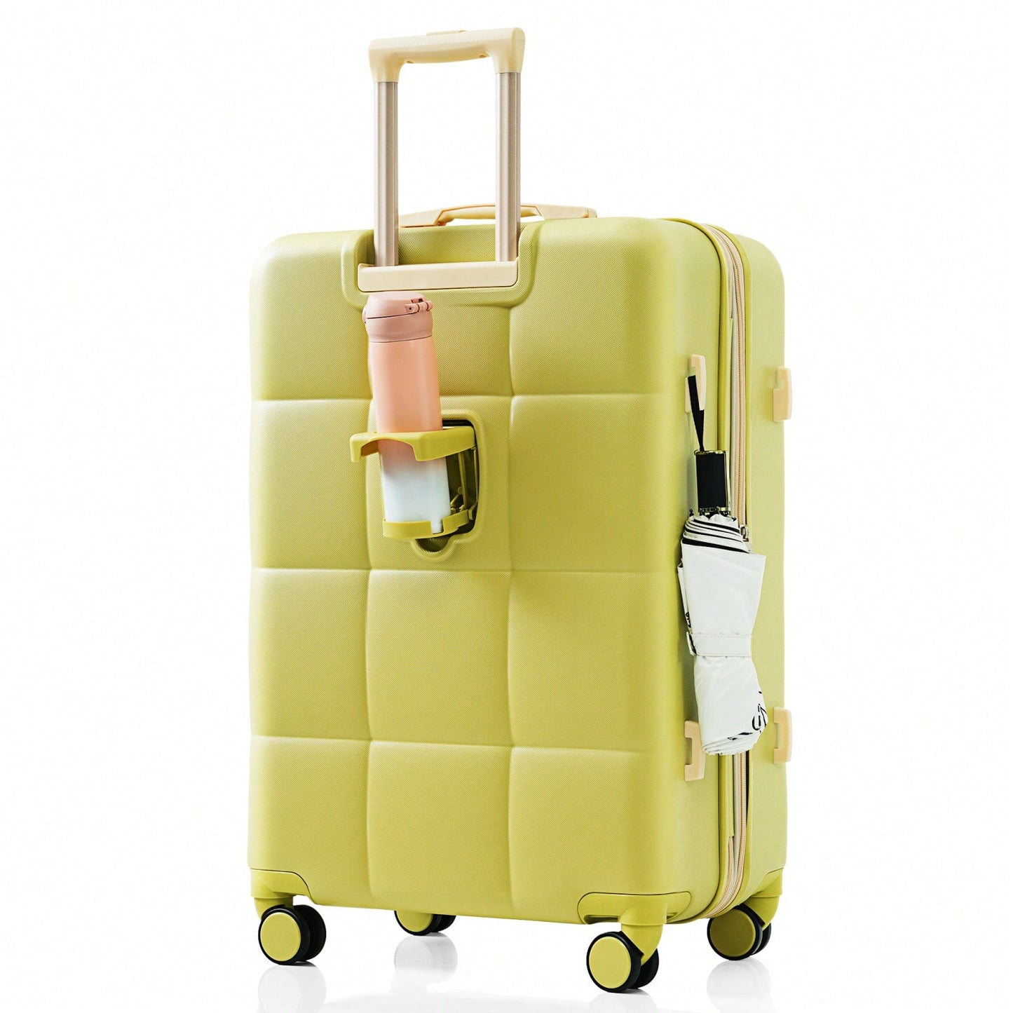 3-Piece Luggage Set with USB Port Airline Approved 20-Inch Carry-On Expandable 24 and 28-Inch Hardshell Spinner Wheels Durable ABS Material