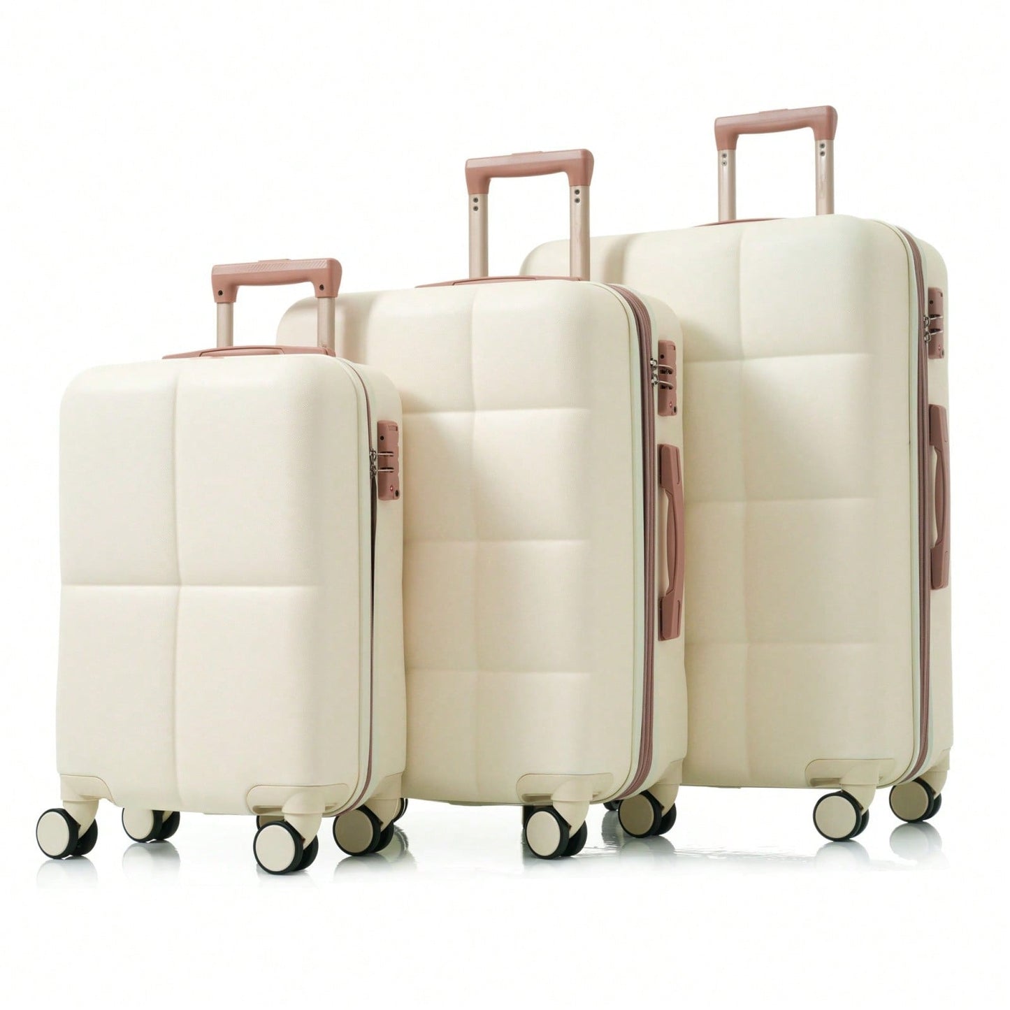 3-Piece Luggage Set with USB Port Airline Approved 20-Inch Carry-On Expandable 24 and 28-Inch Hardshell Spinner Wheels Durable ABS Material