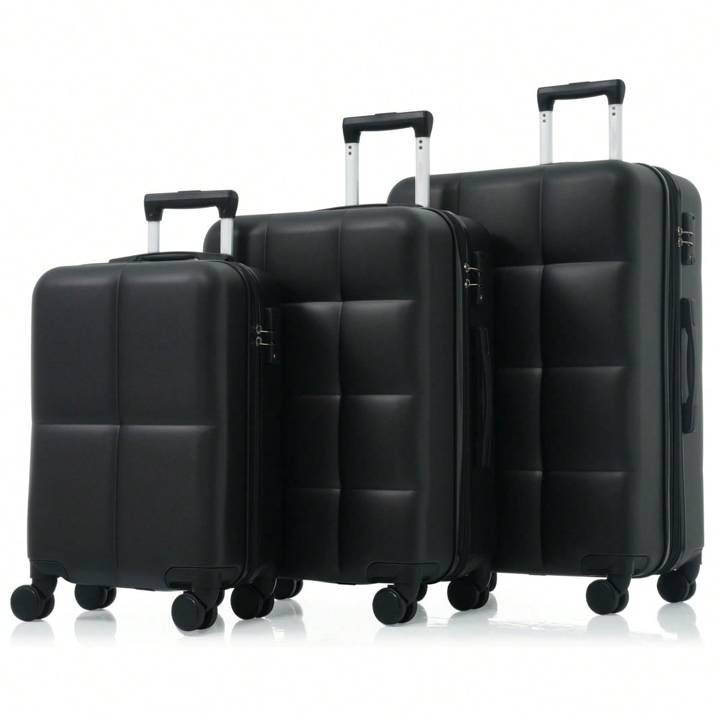 3-Piece Luggage Set with USB Port Airline Approved 20-Inch Carry-On Expandable 24 and 28-Inch Hardshell Spinner Wheels Durable ABS Material