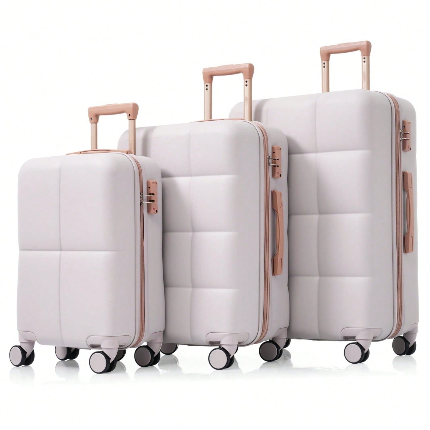 3-Piece Luggage Set with USB Port Airline Approved 20-Inch Carry-On Expandable 24 and 28-Inch Hardshell Spinner Wheels Durable ABS Material