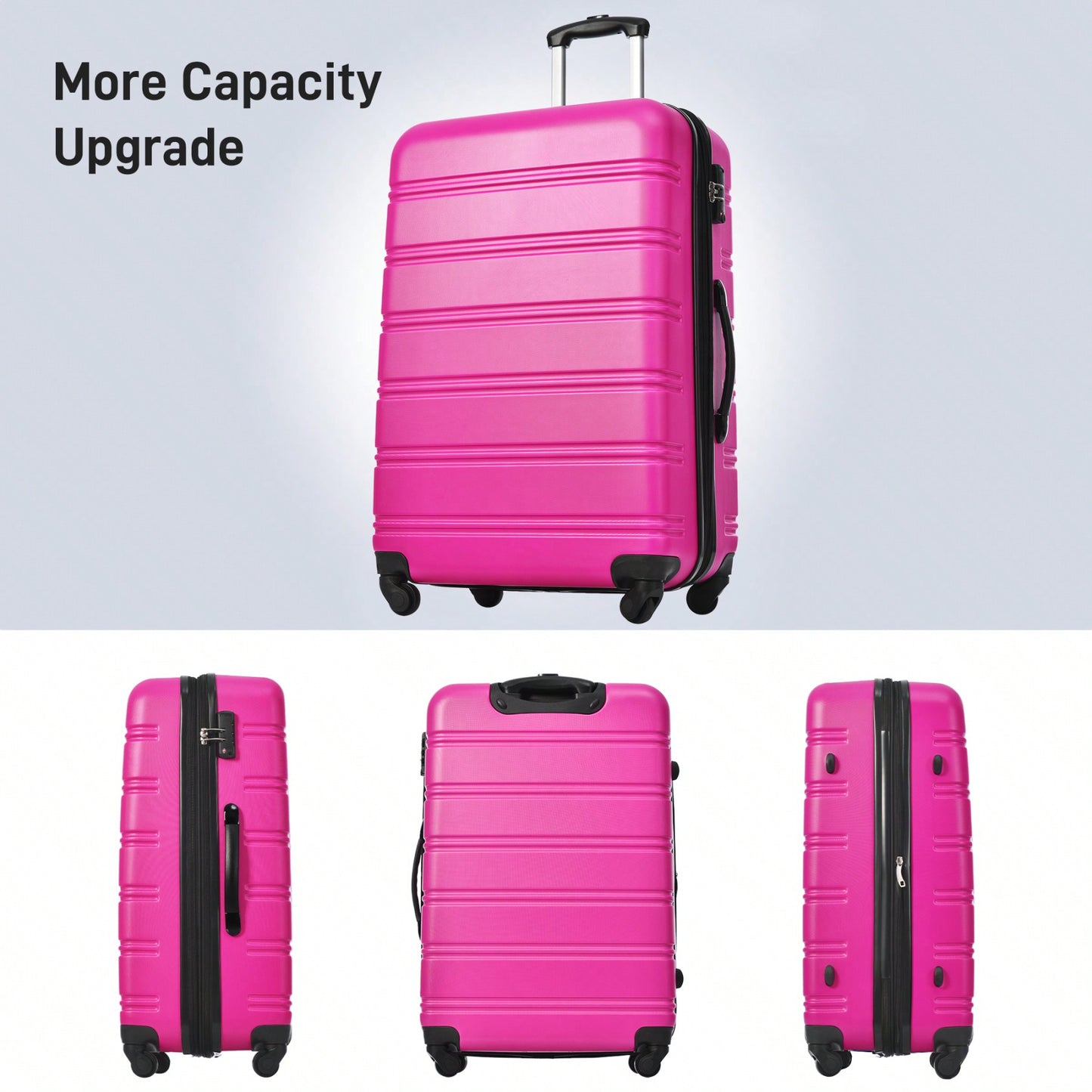 Durable 2 Piece Expandable Hardshell Luggage Set with TSA Lock 20 and 24 Inch Spinner Suitcases for Hassle-Free Travel