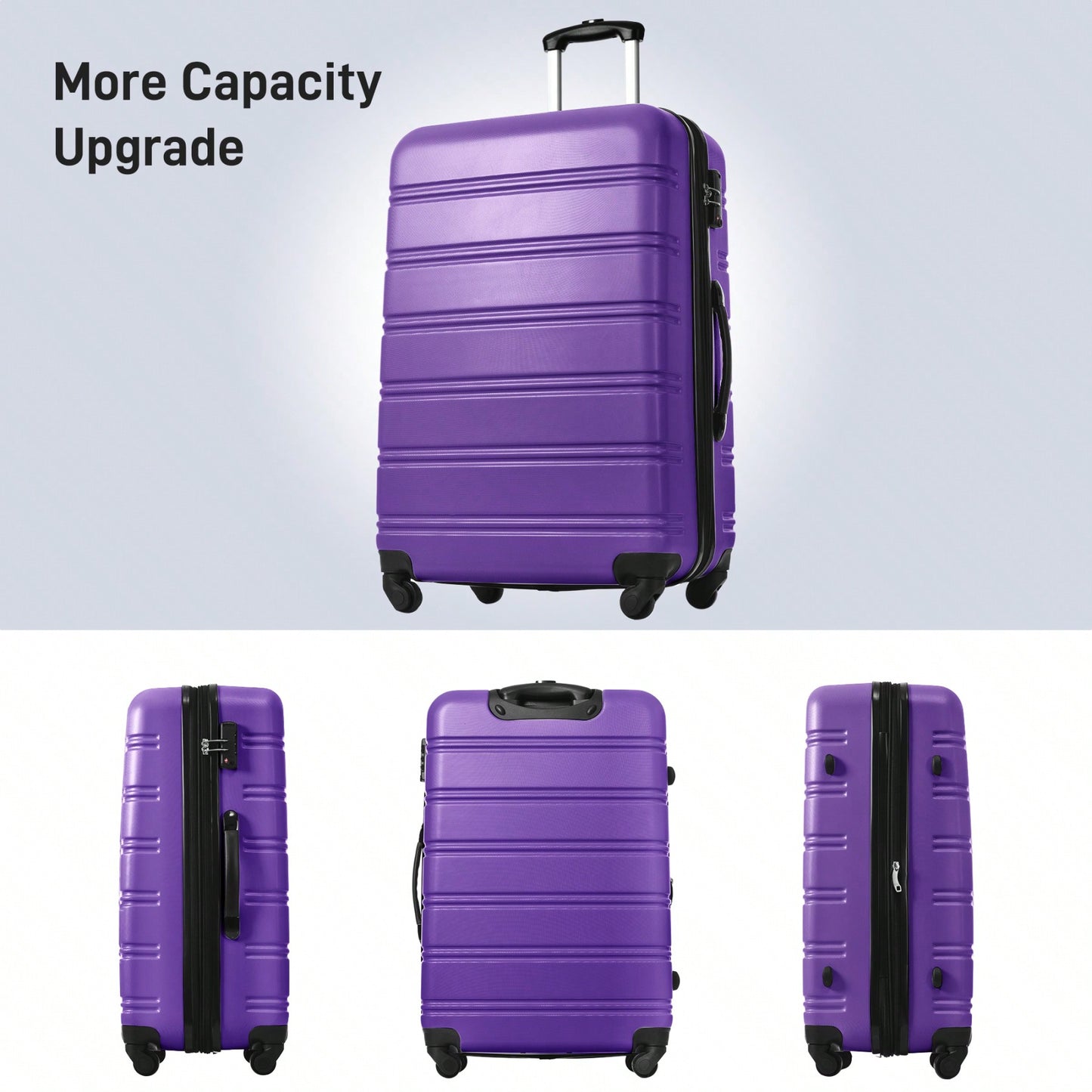Durable 2 Piece Expandable Hardshell Luggage Set with TSA Lock 20 and 24 Inch Spinner Suitcases for Hassle-Free Travel