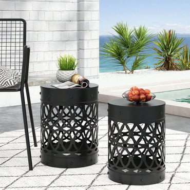 Modern Metal S2 End Table Stylish Accent Table for Living Room and Bedroom