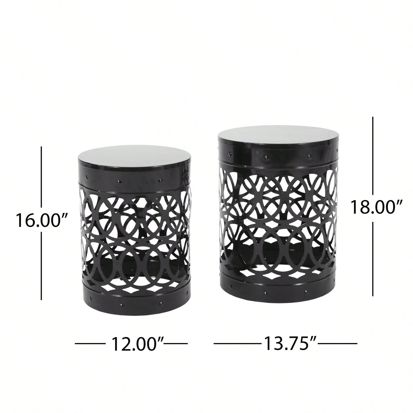 Modern Metal S2 End Table Stylish Accent Table for Living Room and Bedroom