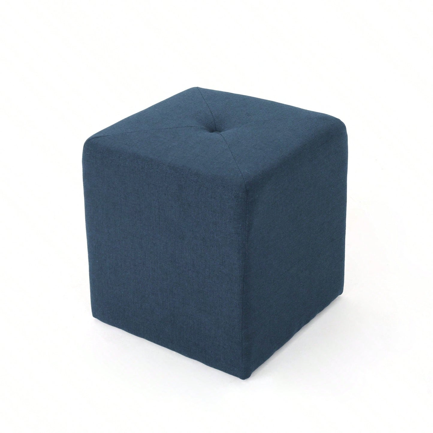 Square Ottoman For Extra Seating And Leg Support Fabric Upholstered Footrest Ideal For Living Room Or Kids Playroom