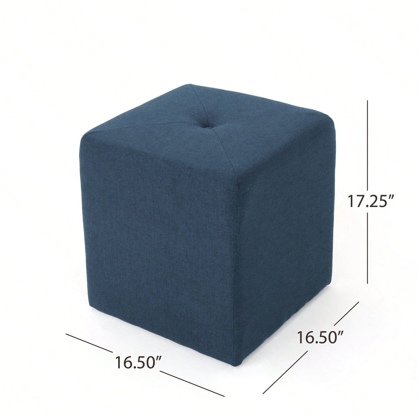 Square Ottoman For Extra Seating And Leg Support Fabric Upholstered Footrest Ideal For Living Room Or Kids Playroom