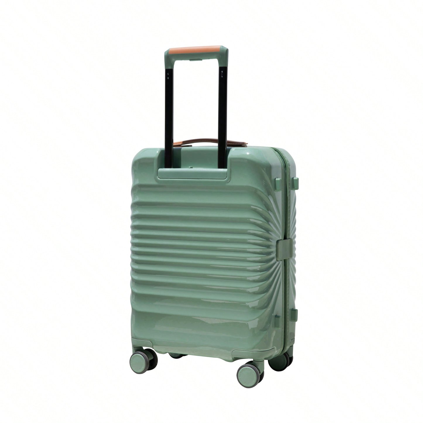 24 Inch Green Hardside Luggage with TSA Lock USB Port Expandable Spinner Wheels Durable Travel Suitcase with Adjustable Handle