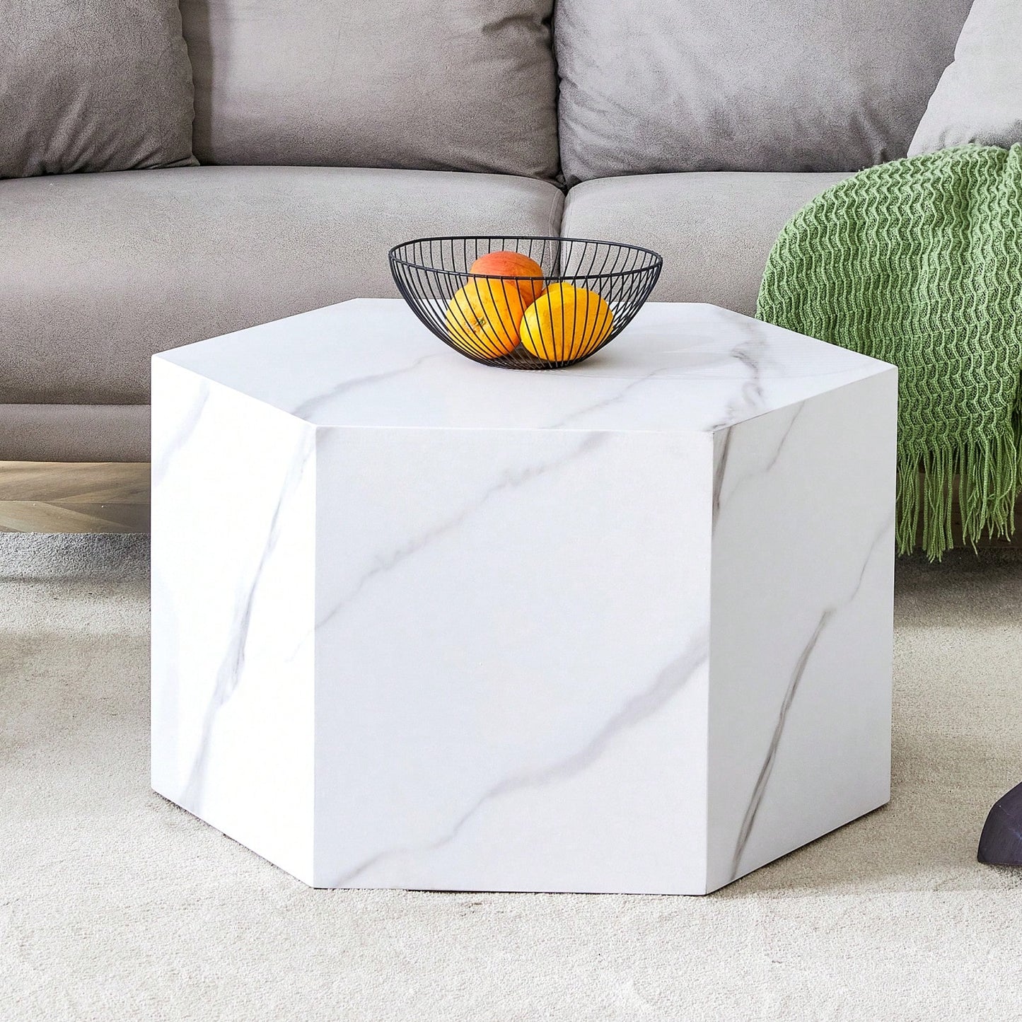 Stylish MDF Coffee Table With Unique Texture Patterns For Modern Living Room Decor