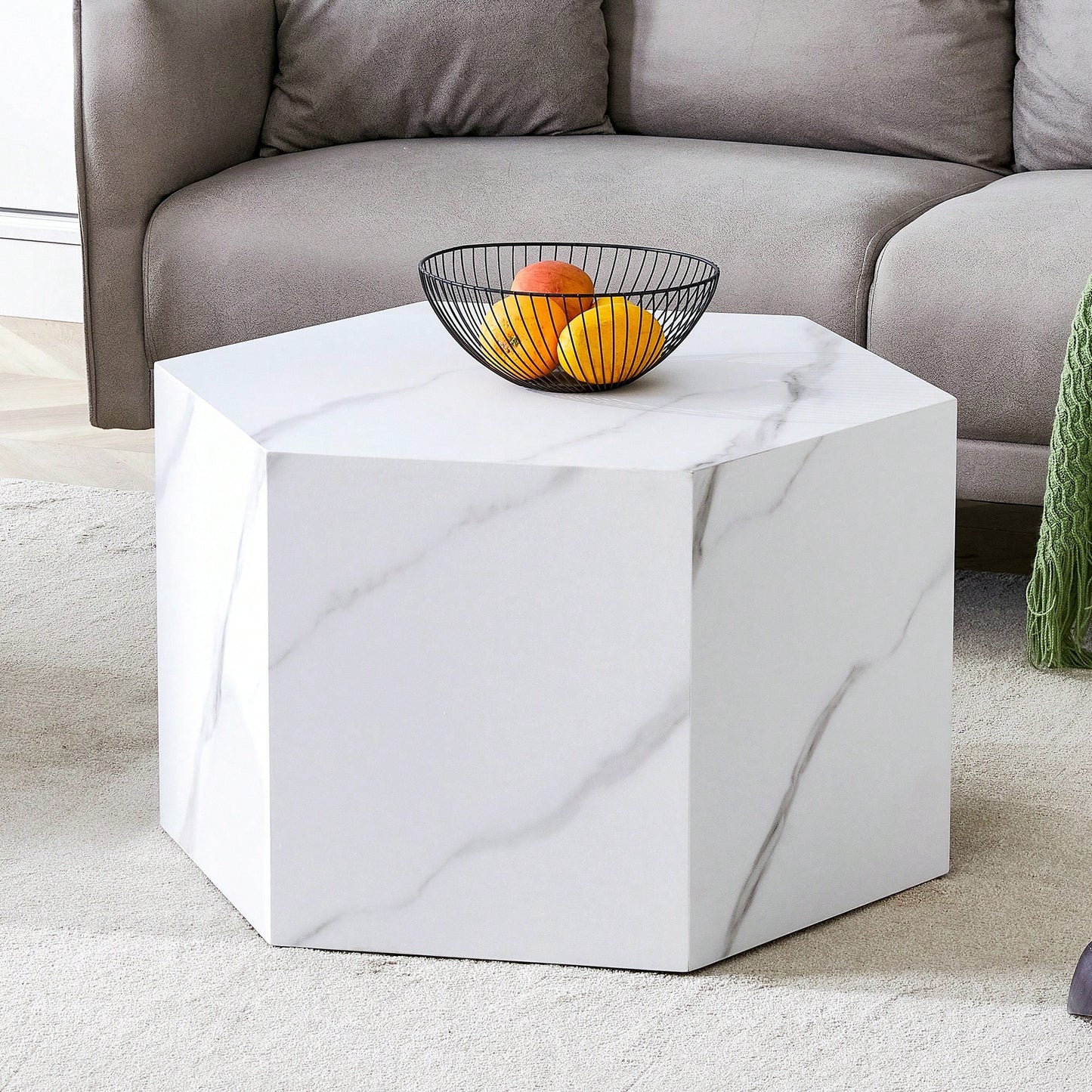 Stylish MDF Coffee Table With Unique Texture Patterns For Modern Living Room Decor