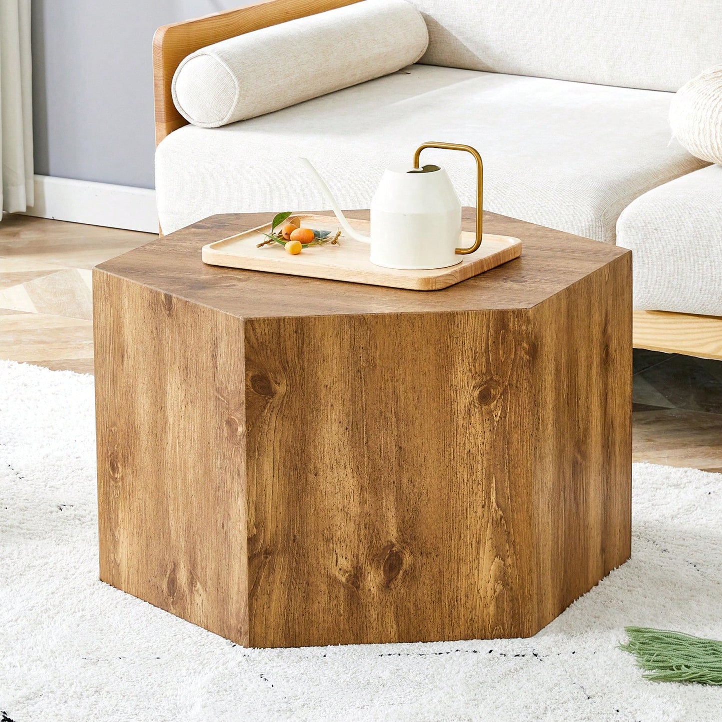 Stylish MDF Coffee Table With Unique Texture Patterns For Modern Living Room Decor