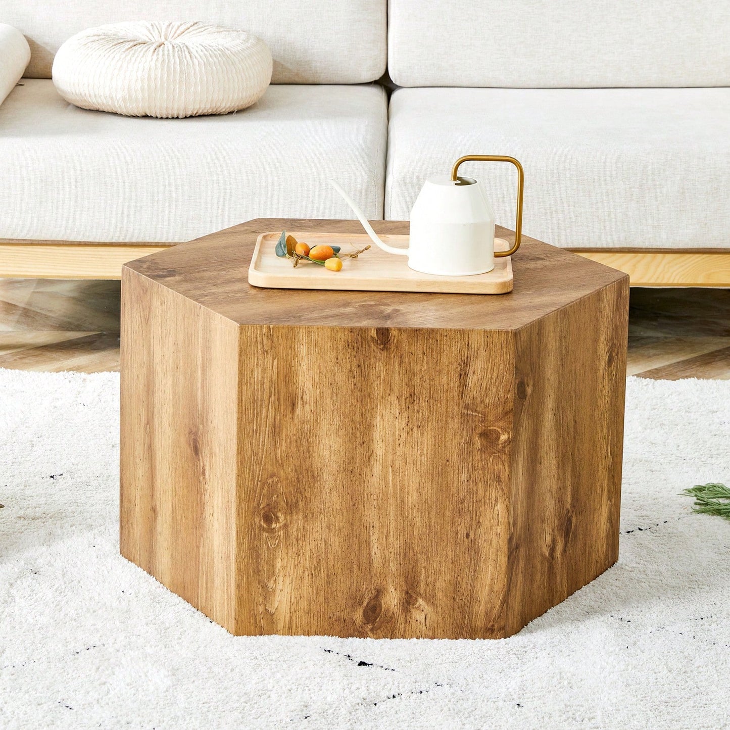 Stylish MDF Coffee Table With Unique Texture Patterns For Modern Living Room Decor
