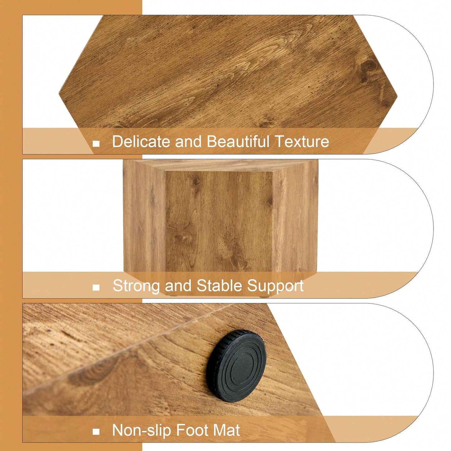 Stylish MDF Coffee Table With Unique Texture Patterns For Modern Living Room Decor