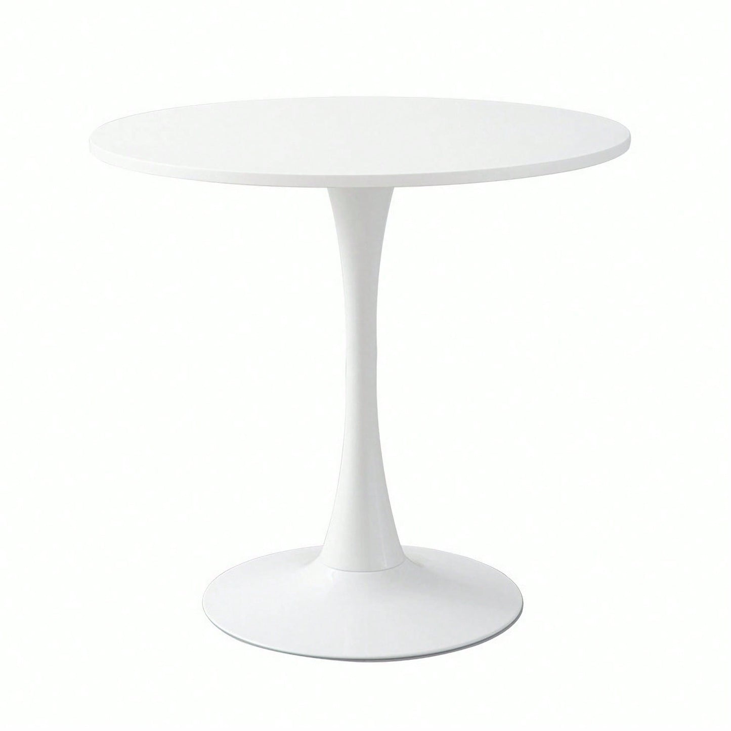 Modern Round Dining Table With MDF Top And Steel Base For Kitchen And Living Room 24 Inch