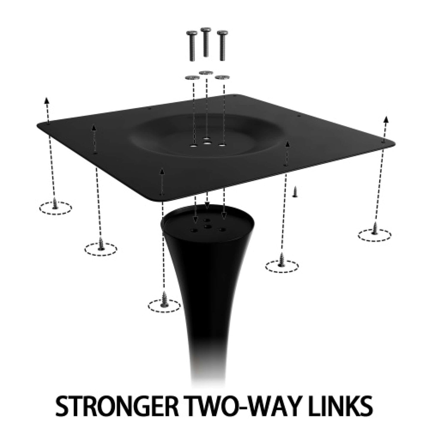 Modern Round Dining Table With MDF Top And Steel Base For Kitchen, Living Room, And Small Spaces, 24 Inch