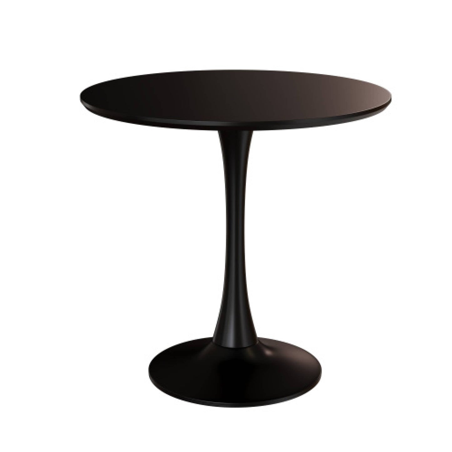 Modern Round Dining Table With MDF Top And Steel Base For Kitchen, Living Room, And Small Spaces, 24 Inch
