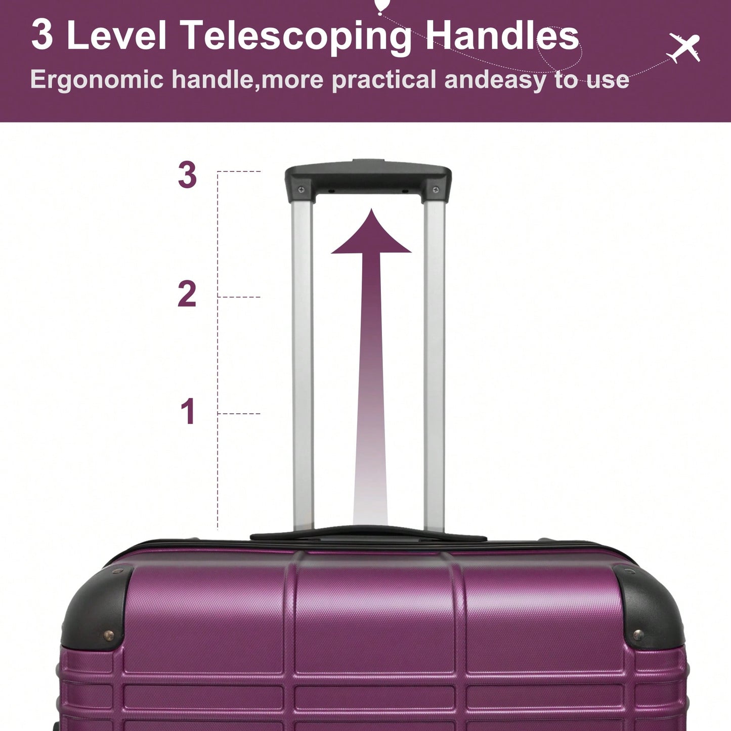Lightweight Rose Gold Hardshell Luggage Set 4pcs with 360-Degree Spinner Wheels and TSA Lock Suitcases for Travel 12 20 24 28 Inches