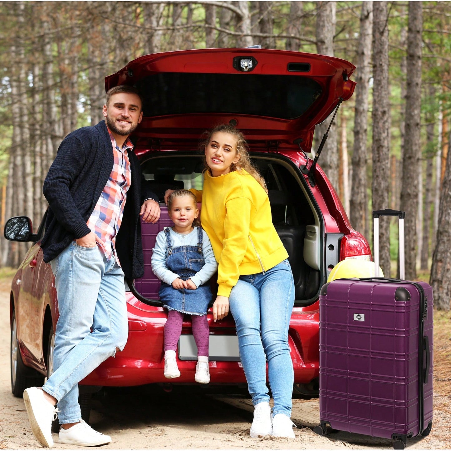 Lightweight Rose Gold Hardshell Luggage Set 4pcs with 360-Degree Spinner Wheels and TSA Lock Suitcases for Travel 12 20 24 28 Inches