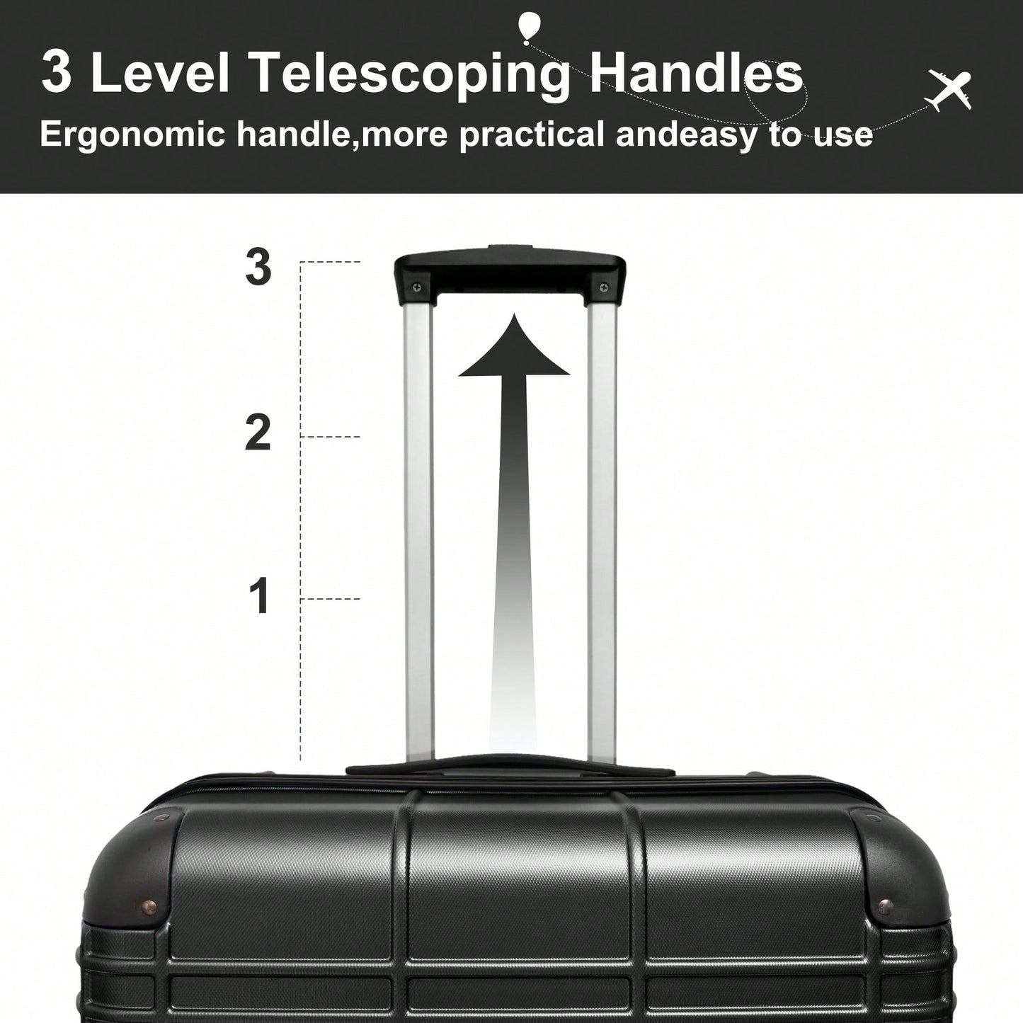 Lightweight Rose Gold Hardshell Luggage Set 4pcs with 360-Degree Spinner Wheels and TSA Lock Suitcases for Travel 12 20 24 28 Inches