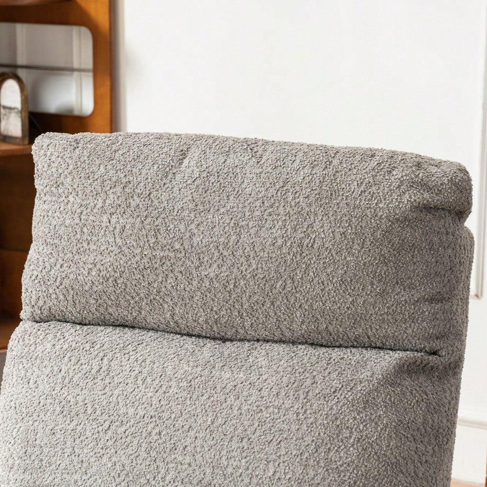 Comfortable High Back Upholstered Rocking Chair With Footrest And Side Pocket For Living Room Nursery Bedroom