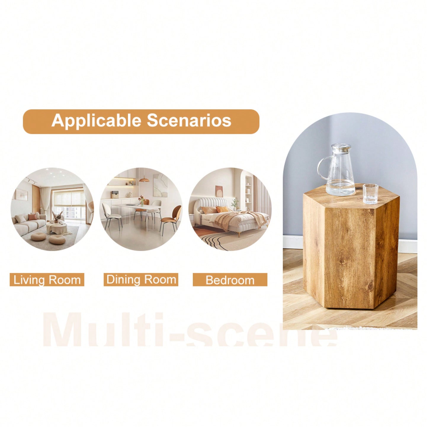 Stylish MDF Coffee Table With Unique Texture Patterns For Modern Living Room Decor