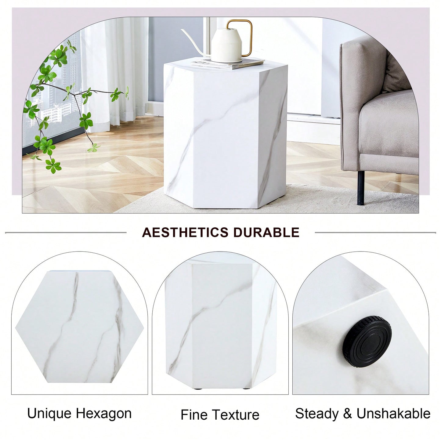 Stylish MDF Coffee Table With Unique Texture Patterns For Modern Living Room Decor