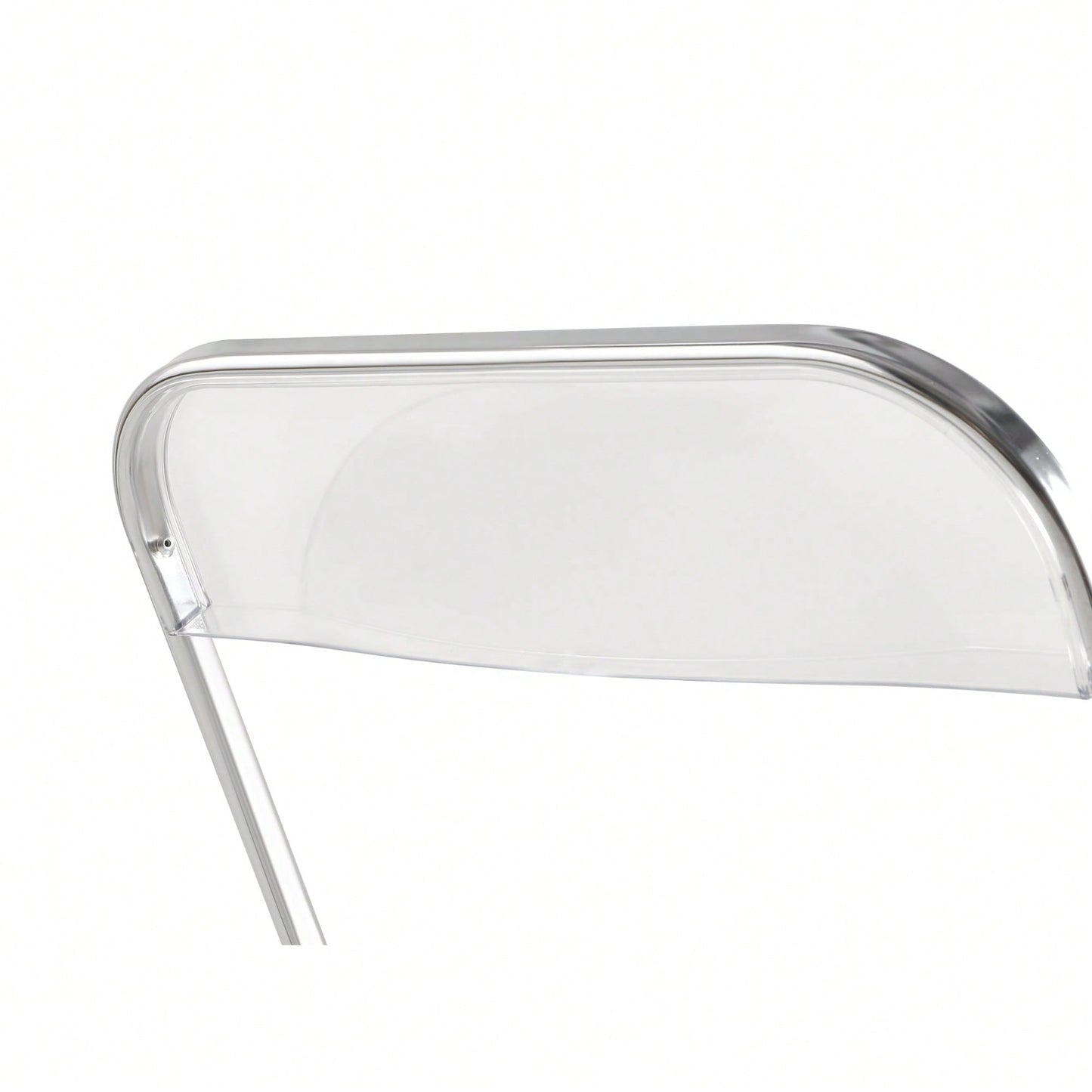 Transparent Stackable Folding Chair With Acrylic Seat And Chrome Frame For Versatile Indoor And Outdoor Use