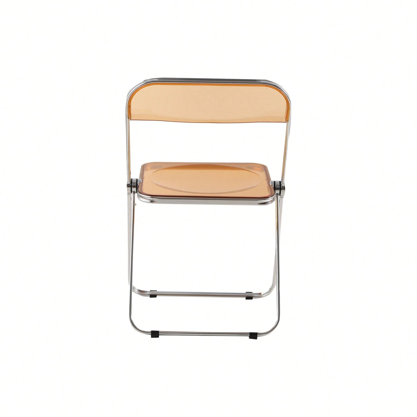 Transparent Stackable Folding Chair With Acrylic Seat And Chrome Frame For Versatile Indoor And Outdoor Use