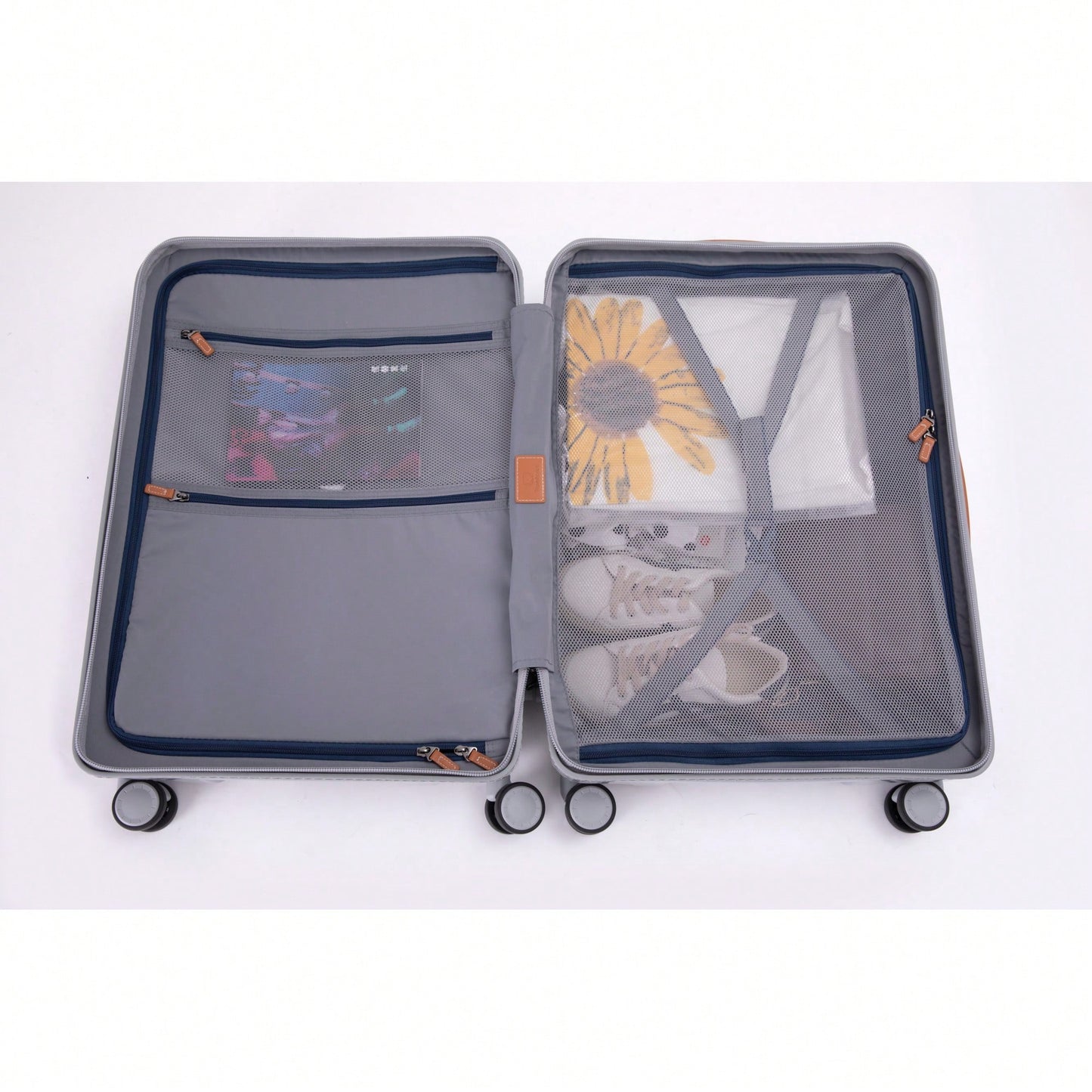 Lightweight 20 Inch Carry On Suitcase With TSA Lock USB Port Spinner Wheels And Wheel Lock Artificial Leather Top Handle Black