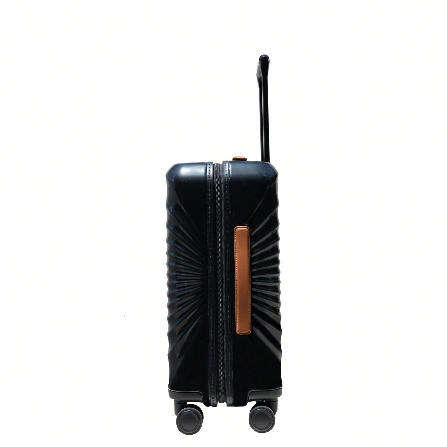 Lightweight 20 Inch Carry On Suitcase With TSA Lock USB Port Spinner Wheels And Wheel Lock Artificial Leather Top Handle Black