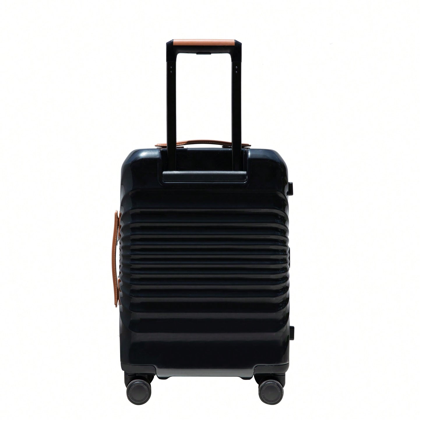 Lightweight 20 Inch Carry On Suitcase With TSA Lock USB Port Spinner Wheels And Wheel Lock Artificial Leather Top Handle Black