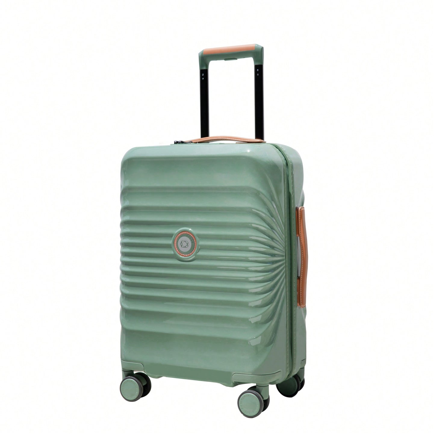 Lightweight 20 Inch Carry On Suitcase With TSA Lock USB Port Spinner Wheels And Wheel Lock Artificial Leather Top Handle Black